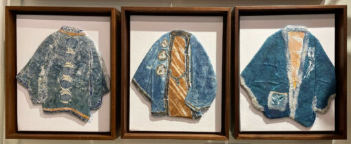 "Happi Coat" Series - Small Handmade Paper Kimono Wall Sculptures by Cherie Attix