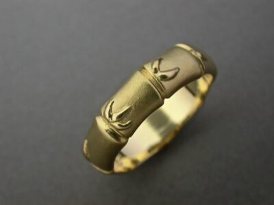 18K Gold Men's Bamboo Ring by Carol and Michael Schwarz - CMS576