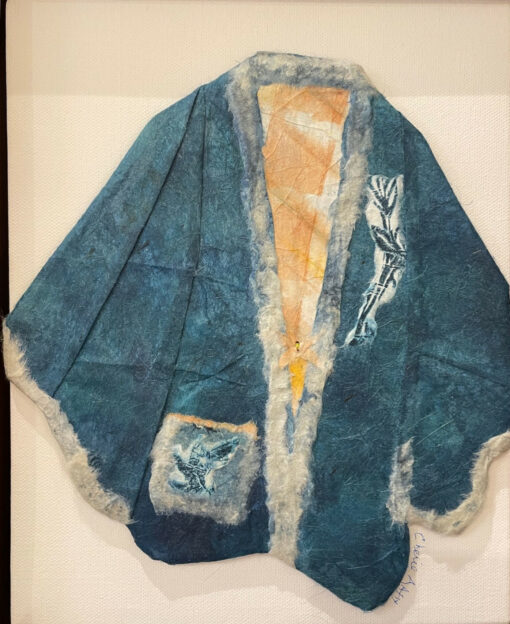 "Happi Coat" Series - Small Handmade Paper Kimono Wall Sculpture by Cherie Attix - CAT016