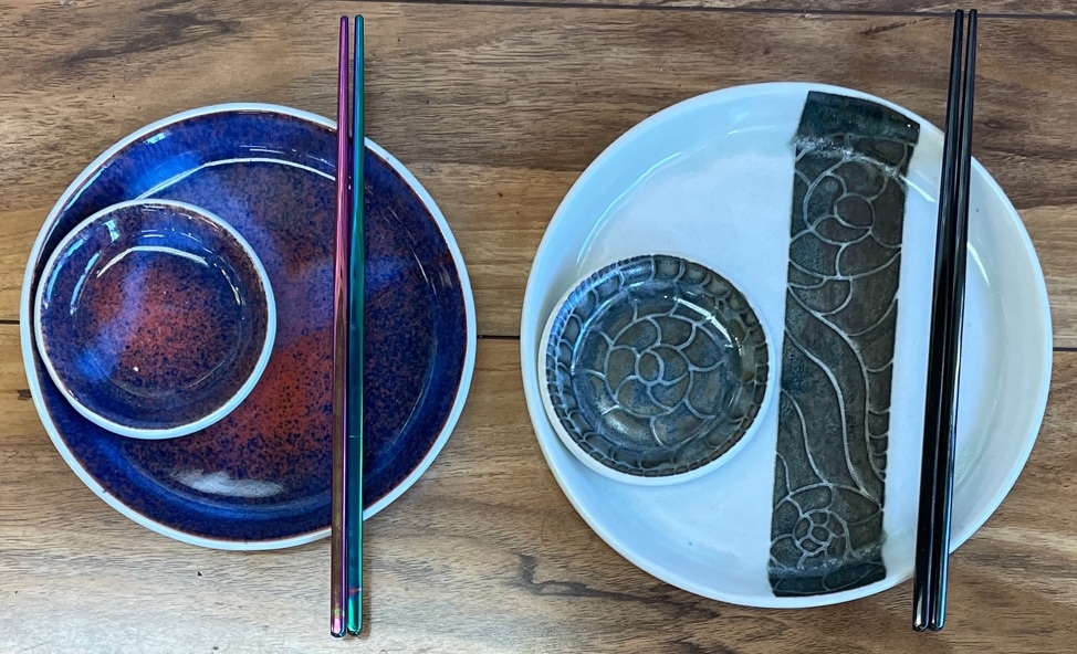 Round Ceramic Sushi Set Made in Hawaii - Maui Hands