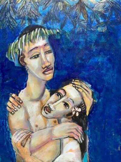 "Blue Night Couple" by Avi Kiriaty - AVI346