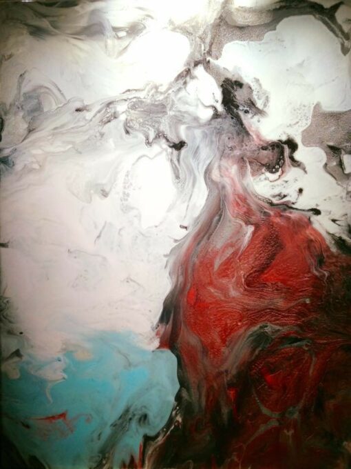 PAINTING IN-PROGRESS BEFORE DETAILING - "Dance for Pele" by Aurora Kahelelani Aguirre - AKA01