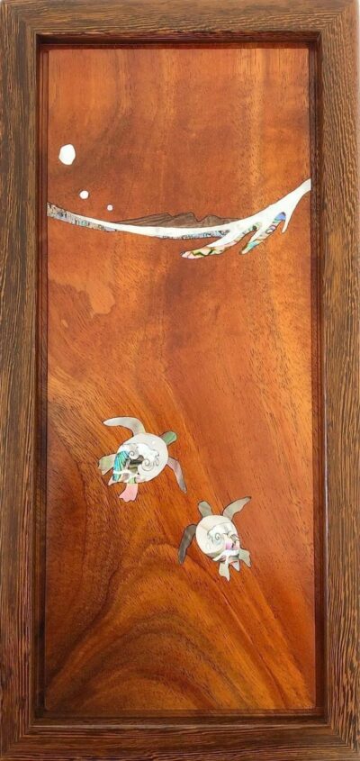 "Olowalu" Wood and Shell Inlay by Maho Shaw - MAHO12