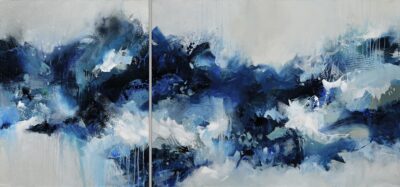 "Troubled Water" Diptych by Josefina Zorrilla - JZA06
