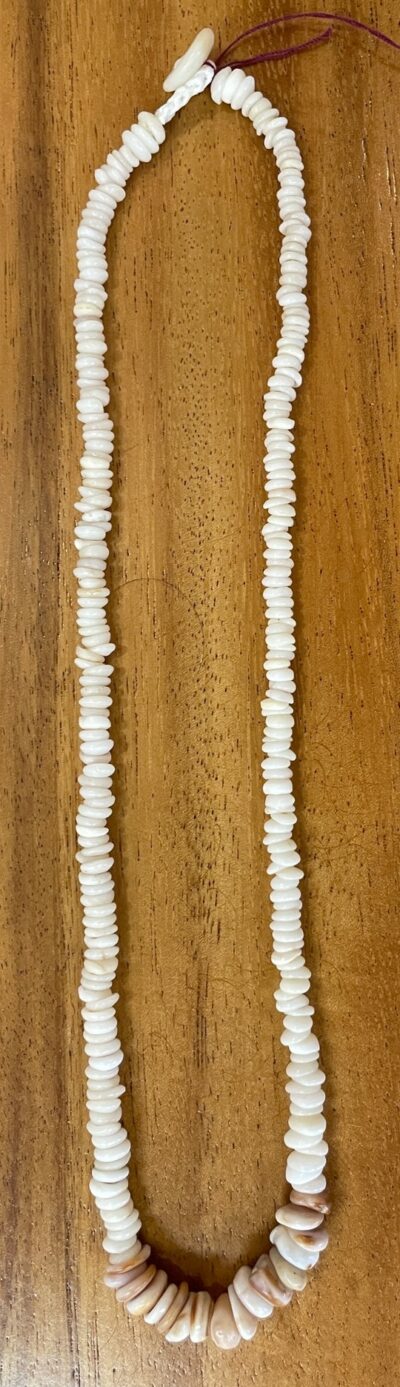 Tiny White and Multicolor Hawaiian Puka Shell Necklace by Pono Pukas - PANK1583