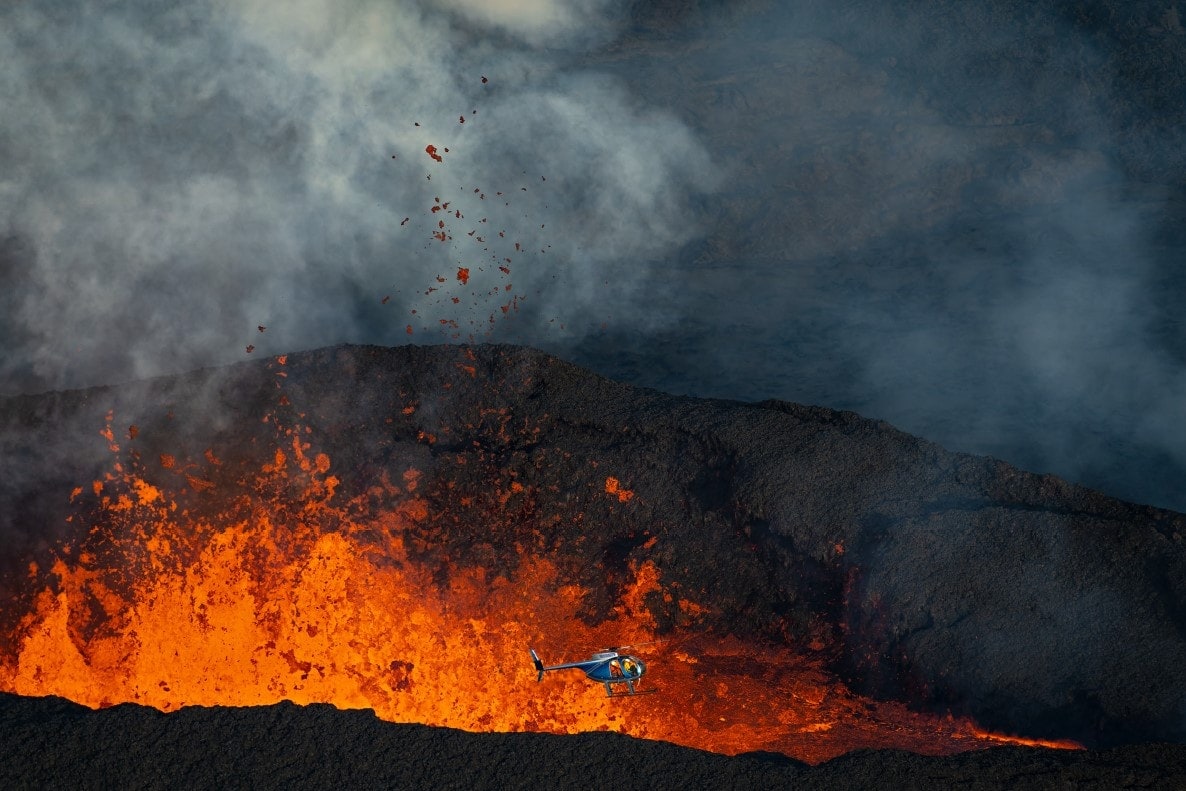 Photo Greeting Card Fine Art Nature Photography - Lava Twister Kilauea  Volcano Photography - Hawaiian - Blank Notecard - Lava Water Spout