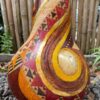 Kapa & Polynesian Tattoo Gourd with Opihi Shells by Neola Caveny - NEC136