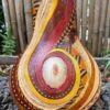 Kapa & Polynesian Tattoo Gourd with Opihi Shells by Neola Caveny - NEC136