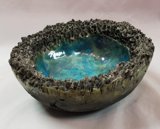 Raku Lava Bowl by Stephen Hoel - STH004