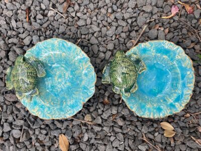 Small Bowl with Sea Turtle by Sharon Ransford - EXAMPLES - SR168