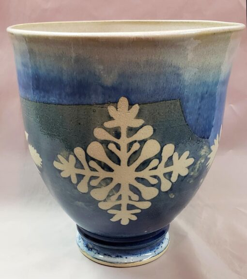 Hawaiian Quilt Vase by Stephen Hoel (Naupaka Flower)