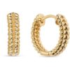 Small Braided Huggie Hoop Earrings 18K Gold Vermeil - Amata Jewelry