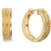 Large Palm Leaf Huggie Hoop Earrings 18K Gold Vermeil - Amata Jewelry