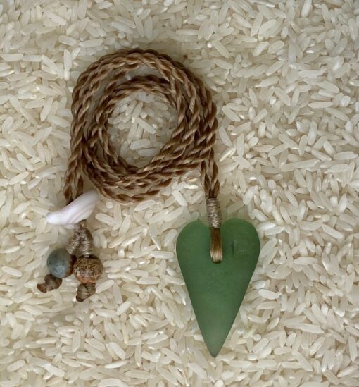 Hand-carved Sea Glass Necklace by Sam Grim