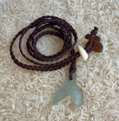 Hand-carved Sea Glass Necklace by Sam Grim