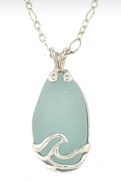 Open Wave Sea Glass Necklace by Ingrid Lynch