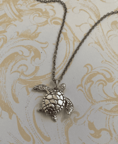 Honu / Sea Turtle Sterling Silver Necklace by Noryne Hiromoto Taylor