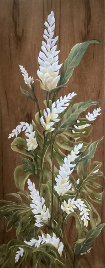 White Ginger & Monstera by Christine Halton