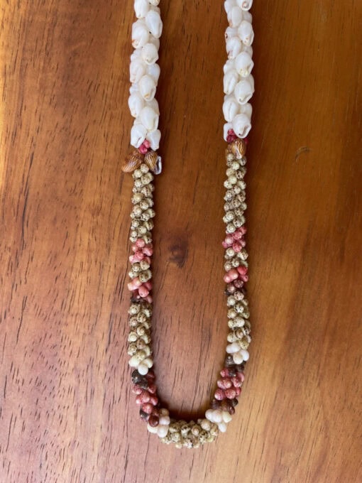Ni‘ihau Lei, 21-Inch Double Kipona Poepoe