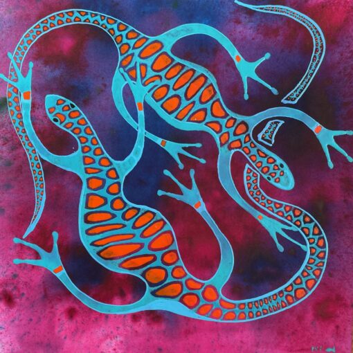 "Two Blues Geckos" by Peter Fisher