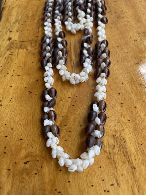 Ni‘ihau Collectors' Lei, 56/62/70-Inch 3-Strand Pōleho Kipona