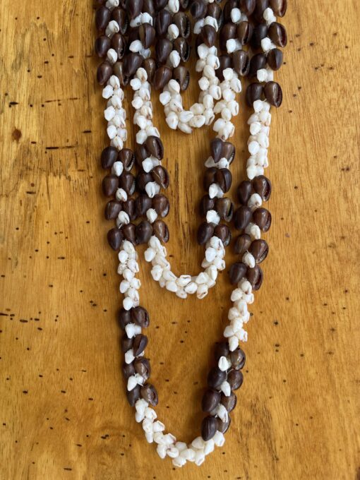 Ni‘ihau Collectors' Lei, 56/62/70-Inch 3-Strand Pōleho Kipona