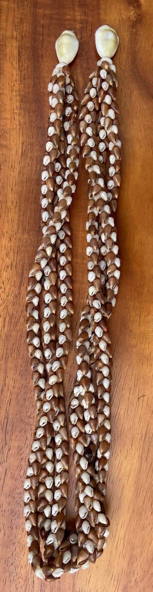 Ni‘ihau Lei, 27-Inch 2-Strand Heliconia With Pōleho