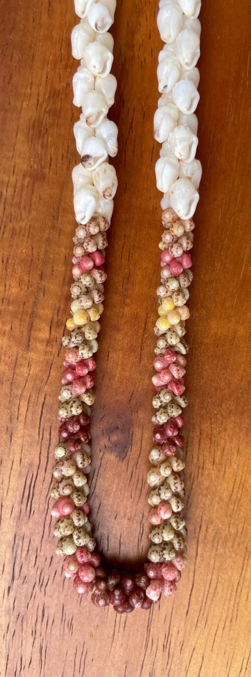 Ni‘ihau Lei, 19.5-Inch 2-Tie Kipona Poepoe