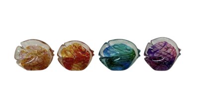 Blown Glass Fish Sculpture Paperweight by Jim Graper