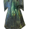 Deep Green Ceramic Kimono Vase with Gold Accent by Arabella Ark