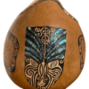 Maori-Inspired Gourd with Abalone Shell Inlay by Neola Caveny