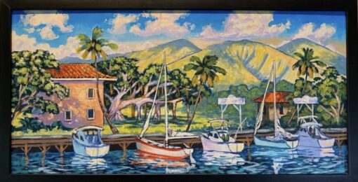 "Lahaina Harbor and Banyan Tree Glow" by John Ensign